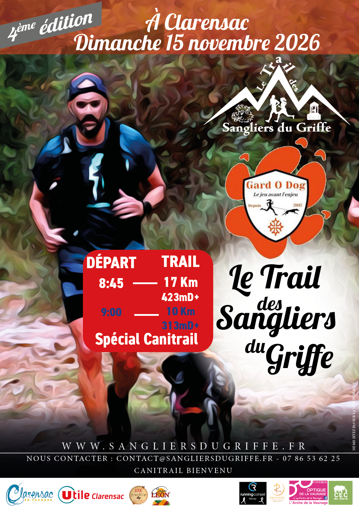 Affiche Canitrail des Sangliers du Griffe 2026