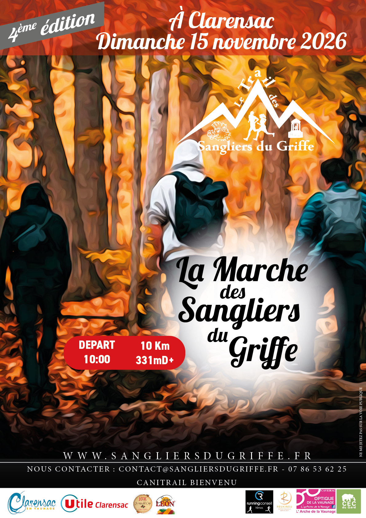 Affiche Marche des Sangliers du Griffe 2026